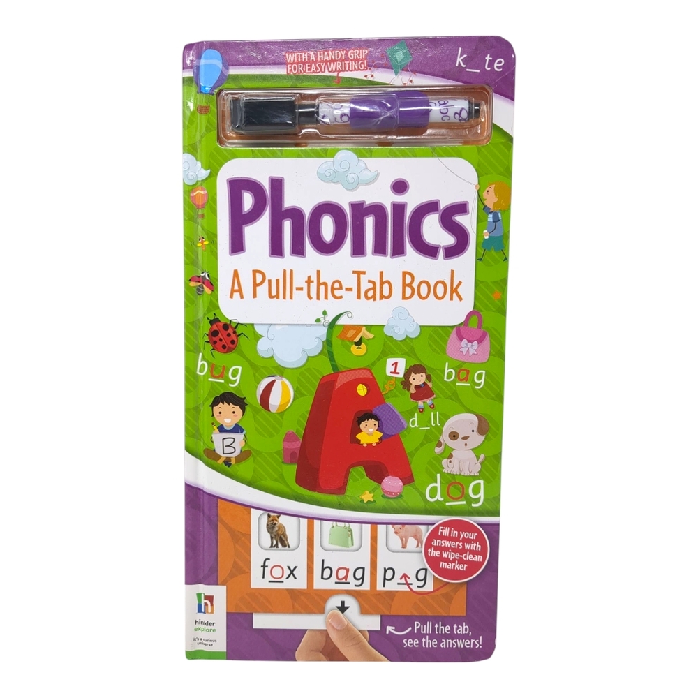 Interactive Phonics Pull-the-Tab Book with Marker